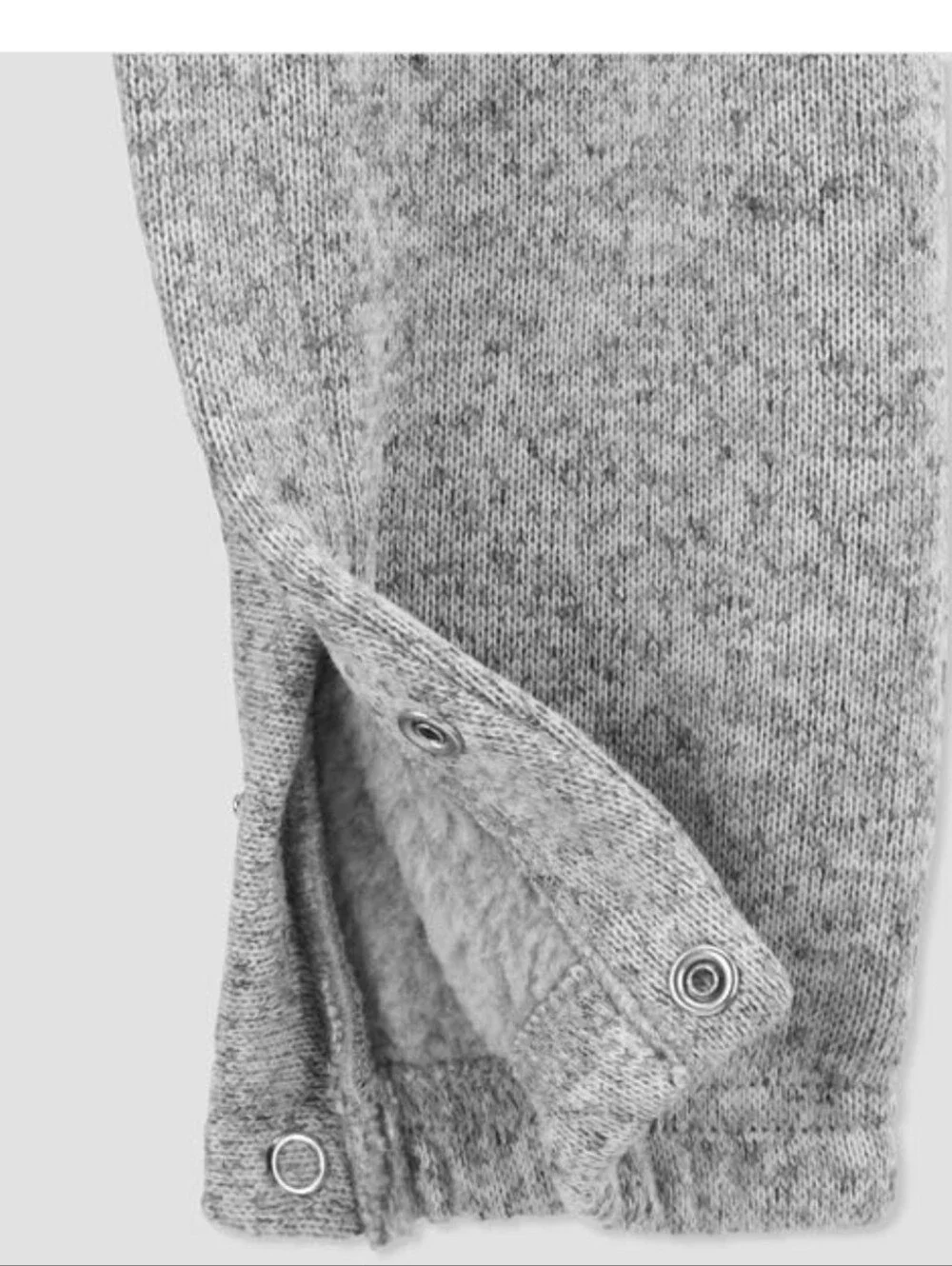 Carter’s Just One You Baby Boy Gray Knit Sherpa Lined Fleece Jumpsuit Romper 3M